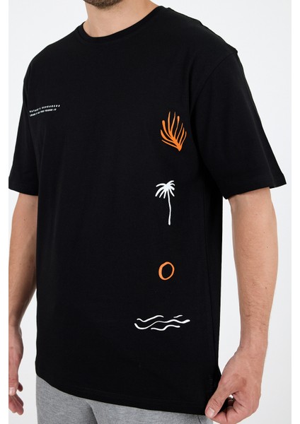 Erkek %100 Pamuk Bisiklet Yaka Kısa Kollu Baskılı T-Shirt Rahat ve Şık Günlük Erkek Tişört 0024 modelleri