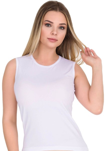 Berrak Kadın 2'li Kalın Askılı Bisiklet Yaka Elestan Atlet modelleri