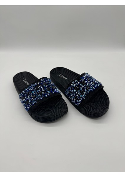 Nazar Boncuklu Ortopedik Kadın Terlik