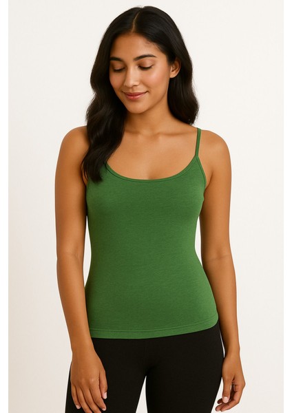 Berrak 2'li Kadın Bambo Ip Askılı Atlet