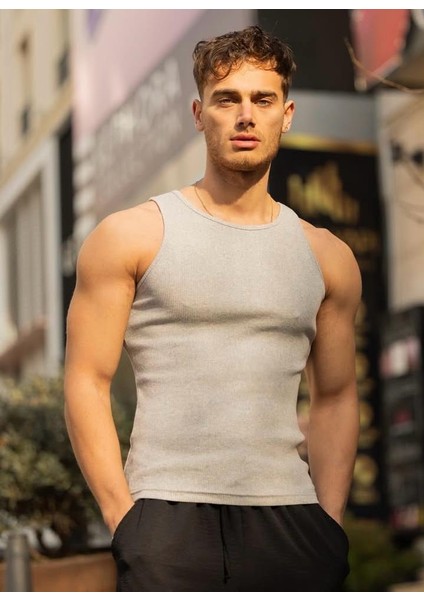 Unisex Likralı Fitilli Atlet