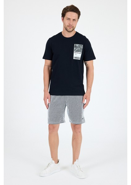 Erkek Bisiklet Yaka Baskılı T-Shirt – %100 Pamuk – Rahat ve Tarz Kısa Kollu Erkek Tişört 0022 modelleri