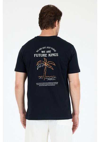 Erkek %100 Pamuk Bisiklet Yaka Kısa Kollu Baskılı T-Shirt Rahat ve Şık Günlük Erkek Tişört 0027 indirimleri