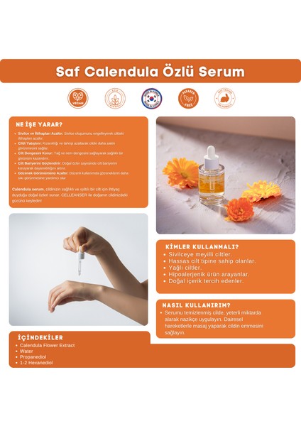 Calendula İçeren Sivilce Karşıtı Besleyici, Yatıştırıcı Serum fırsatları
