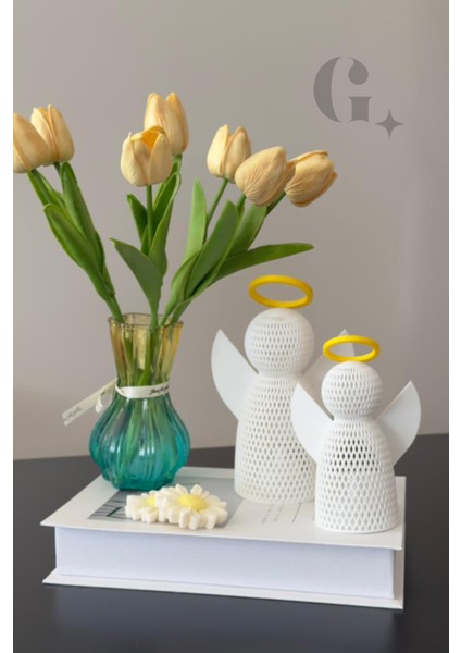 Ikili Koruyucu Melek Figürü LED Mumlar ile Birlikte fiyatları