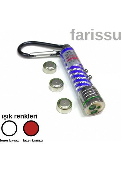 Çok Fonksiyonlu Lazer Pointer ve LED El Feneri Anahtarlık