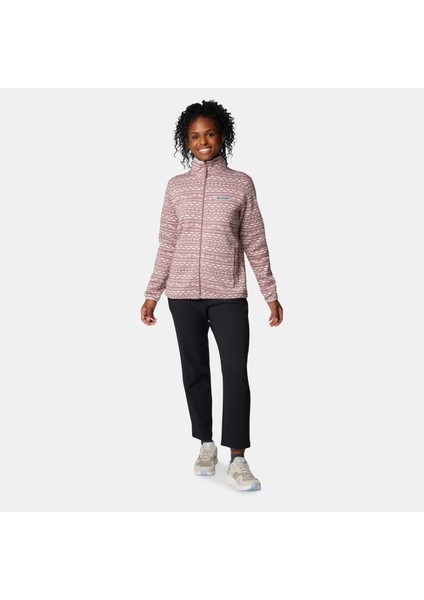 Sweater Weather Printed Full-Zip Kadın Polar Üst fiyatları