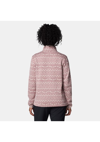 Sweater Weather Printed Full-Zip Kadın Polar Üst modelleri