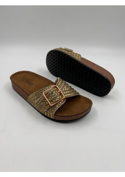 20050-020 Tek Tokalı Taşlı Ortopedik Kadın Ev Terliği modelleri