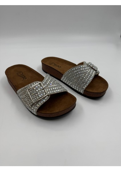 20050-020 Tek Tokalı Taşlı Ortopedik Kadın Ev Terliği