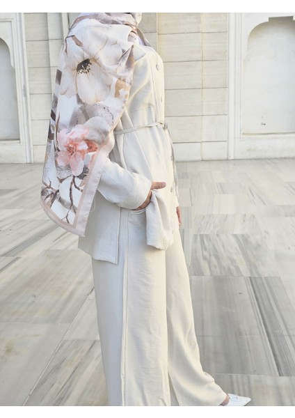 Kadın Yazlık Keten Kumaş Gömlekli Pantolon Takım indirimleri