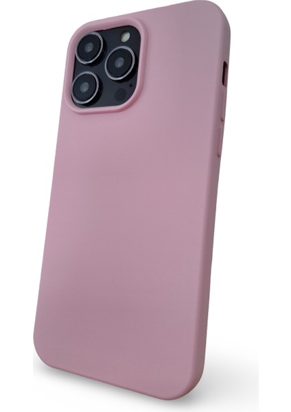 iPhone 14 Pro Max Uyumlu Kılıf Kadife Lansman Soft Yumuşak Liquid Silikon Kamera Korumalı Kapak
