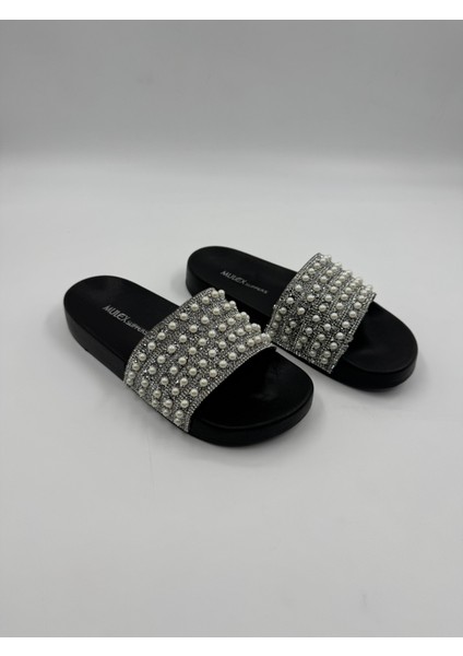 10805 Boncuklu Ortopedik Kadın Ev Terliği