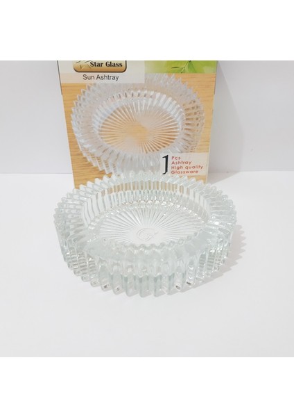 Cam Küllük 14.5x3.5 cm Büyük Boy Yuvarlak Cam Küllük Kül Tablası fiyatları