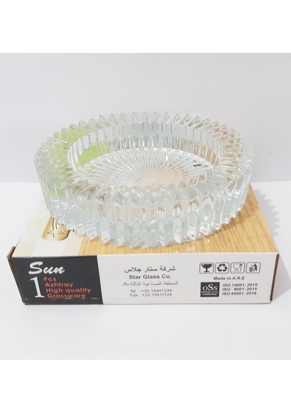 Cam Küllük 14.5x3.5 cm Büyük Boy Yuvarlak Cam Küllük Kül Tablası indirimleri