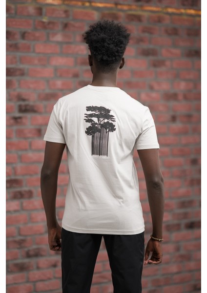 Slim Fit Sıfır Yaka Baskılı Pamuklu T-Shirt fırsatları