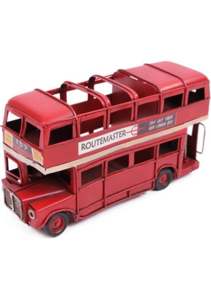 Dekoratif Metal Araba Londra Şehir Otobüsü Kalemlik