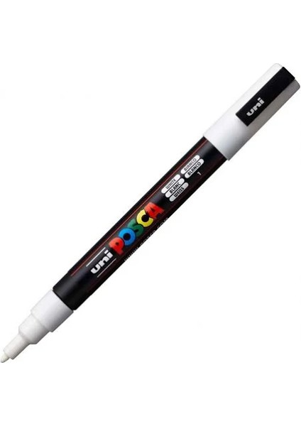 Uni-Ball Uni Posca Pc-3m Boyama Markörü 0.9-1.3 mm White Beyaz