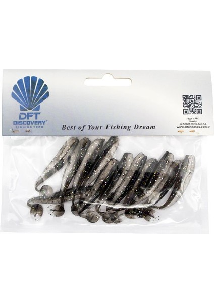 Discovery 6.5cm 1.6gr Silikon Balık Yem R:06 Siyah Simli 12ADT fiyatları