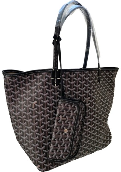 Monogram Detaylı Yavrulu Kadın Omuz Çantası Tote Bag Goyard Style fiyatları