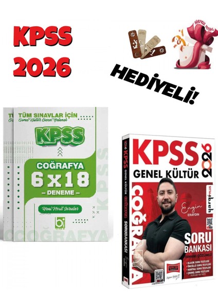 2026 Kpss Coğrafya Çözümlü Soru Bankası ve Deneme Seti 2 Kitap Bi
