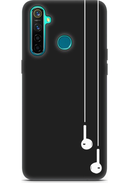 Realme 5 Pro Uyumlu Minima 9 4K Kapak Beyaz Kulaklık