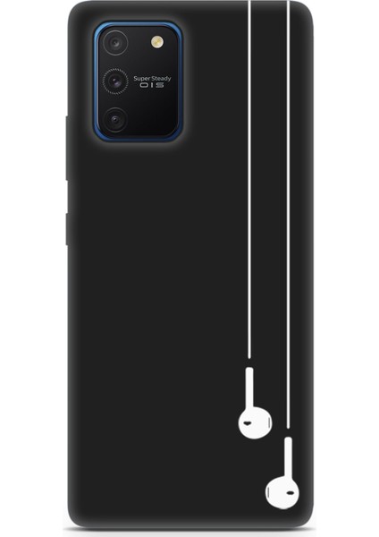 Samsung Galaxy S10 Lite Uyumlu Minima 9 4K Baskı Beyaz Kulaklık