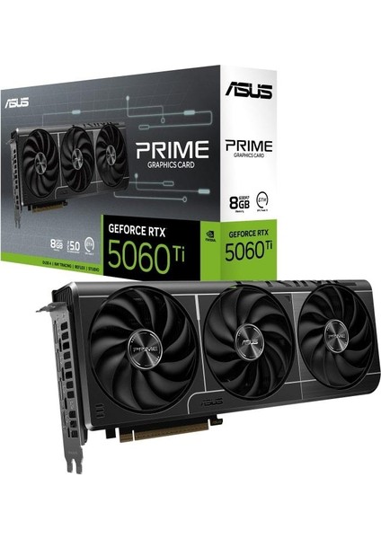 PRIME-RTX5060TI-O8G-NVIDIA-GEFORCE-RTX 5060 Tı-8g-8gb GDDR7-128BIT--OC-HDMI-3XDP-DLSS4 Ekran Kartı