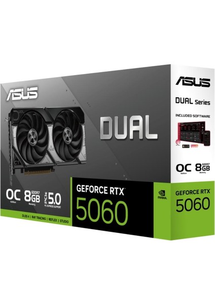 DUAL-RTX5060-O8G-NVIDIA-GEFORCE-RTX 5060-8GB GDDR7-128BIT--OC-HDMI-3XDP-DLSS3 Ekran Kartı modelleri