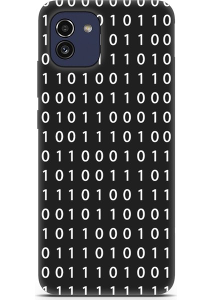 Samsung Galaxy A03 Uyumlu Minima 3 Koruyucu Kılıf Binary Kod