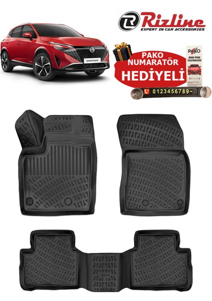 Nissan Qashqai Benzinli 2022 Sonrası Havuzlu Paspas