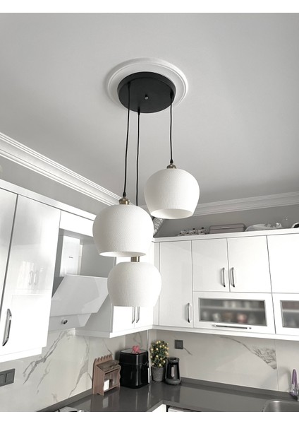 Modern Tarzda Sarkıt Salon Mutfak Yatak Odası Için 3'lü Bohem Avize (Rustik Ampul Hediyeli)Nestvibe