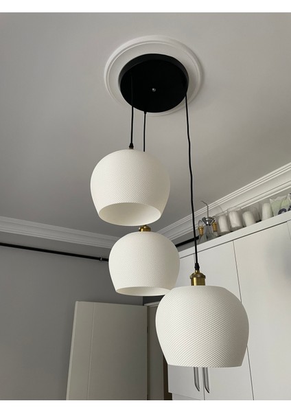 Modern Tarzda Sarkıt Salon Mutfak Yatak Odası Için 3'lü Bohem Avize (Rustik Ampul Hediyeli)Nestvibe