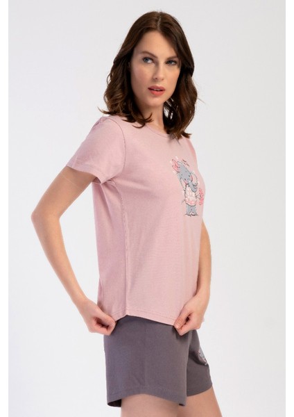 Pamuklu Kadın Kısa Kol Şortlu Pijama Takım , 401098 fiyatları