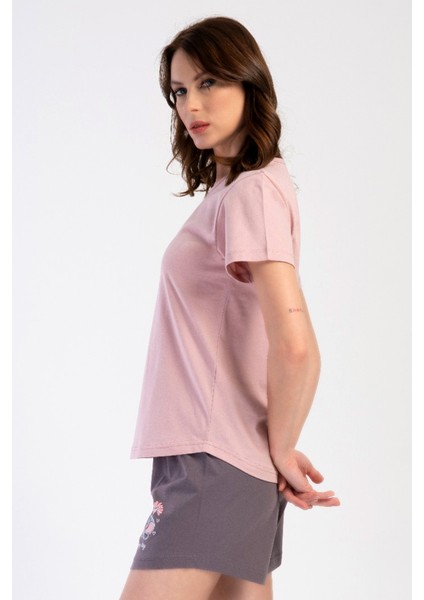 Pamuklu Kadın Kısa Kol Şortlu Pijama Takım , 401098 modelleri