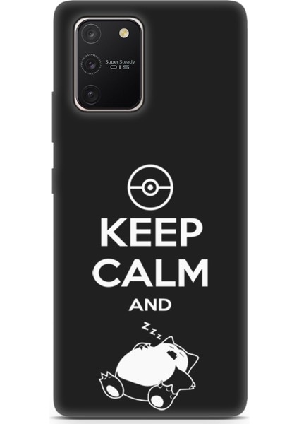 Samsung Galaxy A91 Uyumlu Minima 7 Silikon Kapak Pokemon Sakin Uyku