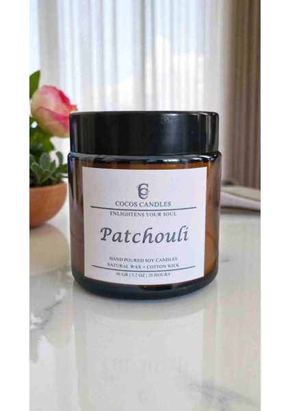 Paçuli Esanslı Doğal Soya Mum – Meditasyon ve Aromaterapi – Amber Cam – 90 gr – Cocos Candles modelleri