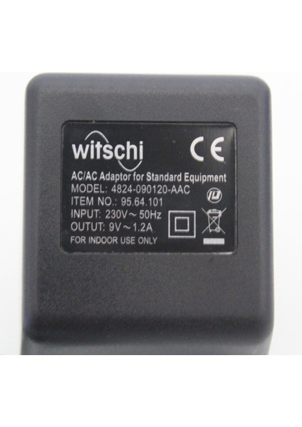 4824-090120-AAC 9V 1.2A Adaptör Saat Test Cihazı 230V Güç Kaynağı modelleri