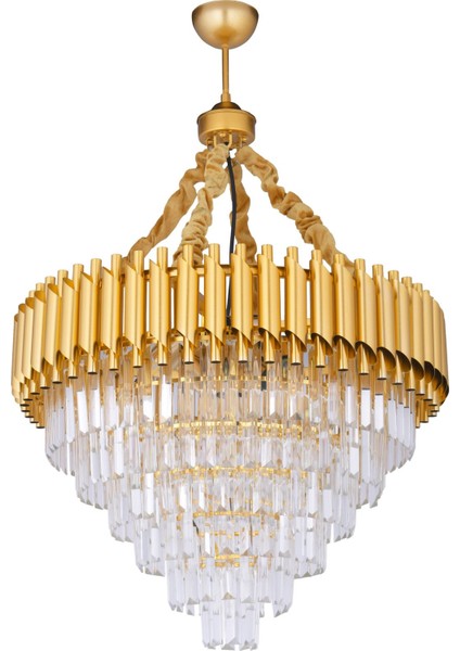 Palmira 60 cm'lik Kristal Taşlı Lüks Avize - (sarı-yaldız renk) modelleri