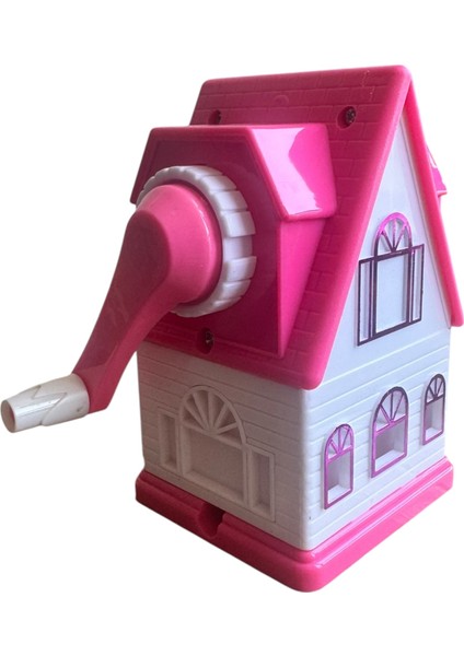 Ev Şeklinde Dekoratif Kalemtraş, Çocuklar Için Mekanik Kollu, 3 Renk Seçeneği