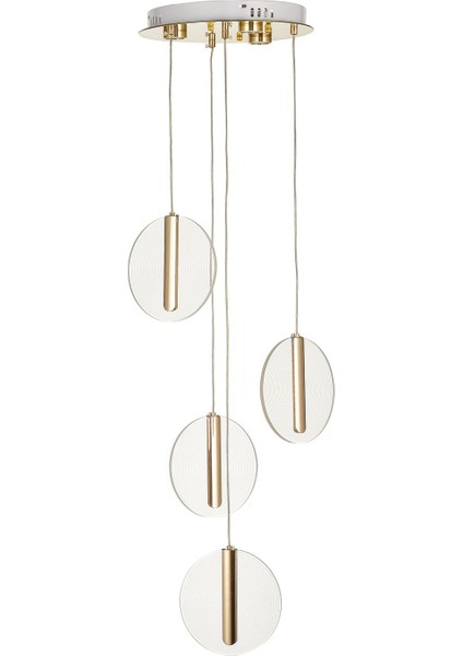 Lovena 4'Lü Ledli Dim Kumandalı Modern Lüks Sarkıt Avize (3 Renk Led; Sarı-Beyaz-Gün ışığı) - GOLD fiyatları