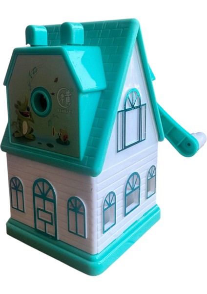 Ev Şeklinde Dekoratif Kalemtraş, Çocuklar Için Mekanik Kollu, 3 Renk Seçeneği fırsatları