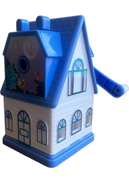 Ev Şeklinde Dekoratif Kalemtraş, Çocuklar Için Mekanik Kollu, 3 Renk Seçeneği indirimleri