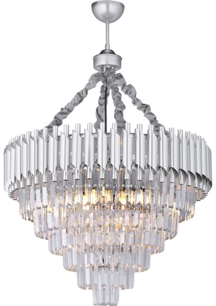 Palmira 60 cm'lik Kristal Taşlı Lüks Avize - (Gümüş-yaldız) fiyatları