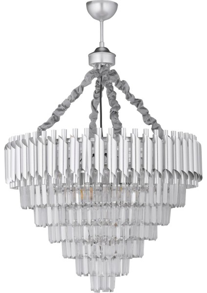 Palmira 60 cm'lik Kristal Taşlı Lüks Avize - (Gümüş-yaldız) modelleri