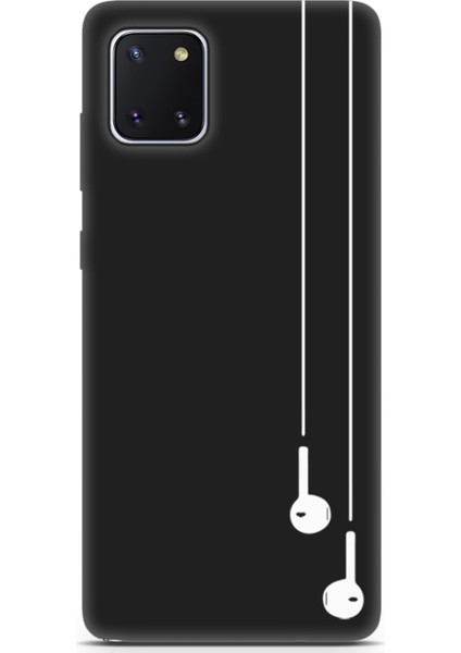 Samsung Galaxy Note 10 Lite Uyumlu Minima 9 Renkli Tasarım Beyaz Kulaklık
