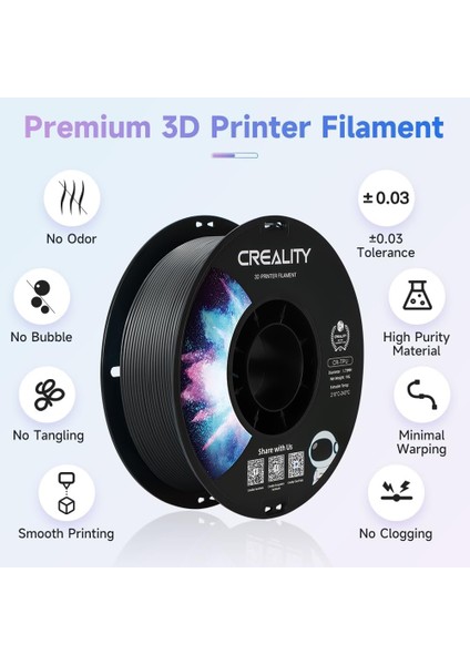 Cr-Tpu Siyah Filament 1.75MM 1000GR - fiyatları