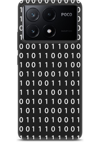 Xiaomi Poco X6 Pro Uyumlu Minima 3 Arka Kapak Binary Kod