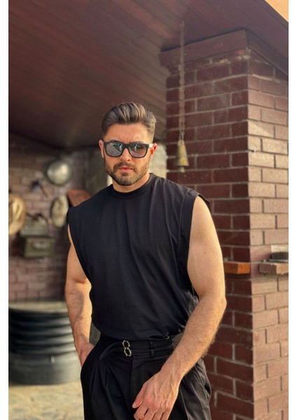 Erkek Basketci Sıfır Kol Bisiklet Yaka Kolsuz T-Shirt modelleri