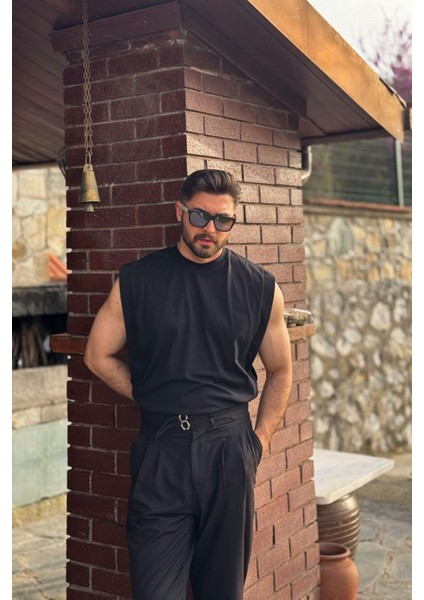 Erkek Basketci Sıfır Kol Bisiklet Yaka Kolsuz T-Shirt fırsatları